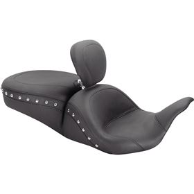 Mustang LowDown Touring Studded Seat With Driver Backrest