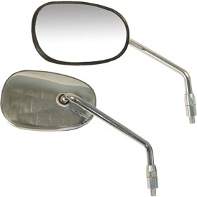 Emgo O.E.M-Style Replacement Mirror - 20-29702 - Rectangle - Chrome - Left