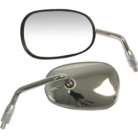 Emgo O.E.M-Style Replacement Mirror - 20-29711 - Rectangle - Chrome - Right