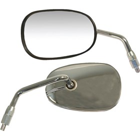Emgo O.E.M-Style Replacement Mirror - 20-29712 - Rectangle - Chrome - Left