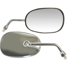 Emgo O.E.M-Style Replacement Mirror - 20-29722 - Rectangle - Chrome - Left