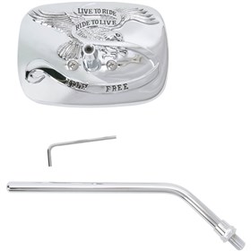 Emgo Ride Free Steel Mirror With 8