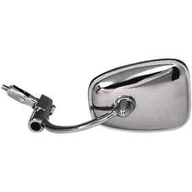 Emgo Universal Bar End Mirror - Rectangle - Chrome - Left/Right