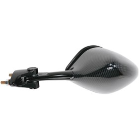 Emgo O.E.M-Style Replacement Mirror - 20-43054 - Rectangle - Carbon Fiber Look - Left