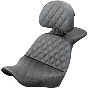 Saddlemen Explorer Lattice Stitched Touring Seat With Driver Backrest