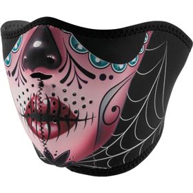 Zan Headgear Sugar Skull Neoprene Half Face Mask