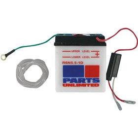 Parts Unlimited R6N5.5-1D 6V Conventional Battery
