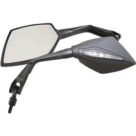 Koso Universal Apex Mirrors - Diamond - Black - Pair