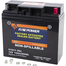 Fire Power 51913-FA Factory Activated Sealed Maintenance Free Battery