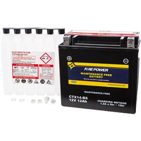 Fire Power CTX14-BS Sealed Maintenance Free Battery