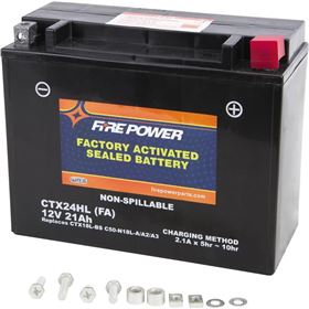 Fire Power CTX24HL-BS-FA Factory Activated Sealed Maintenance Free Battery