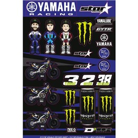D'COR Visuals Monster Energy Yamaha Star Racing/BEE G Creations Decal Sheet