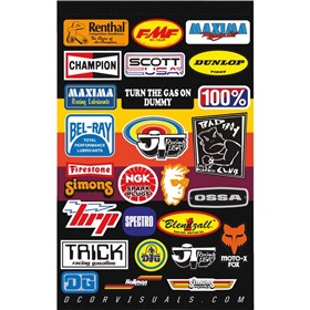 D'COR Visuals Throwback MX Decal Sheet