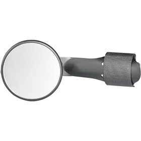 Parts Unlimited Universal Handlebar Mount Mirror - Round - Black - Left/Right