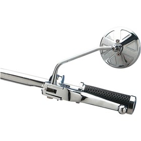 Drag Specialties Mirror - Round Series - Side View - Stealth II/Thin - Chrome - Left/Right - Each | 302154-BC4-LB16