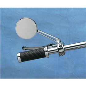 Drag Specialties Mirror - Round Series - Side View - Stealth II/Long - Chrome - Left/Right - Each | 302156-BC4-LB16