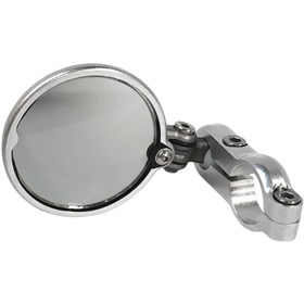 CRG Blindsight Lane Splitter Bar End Mirror - Round - Silver - Left