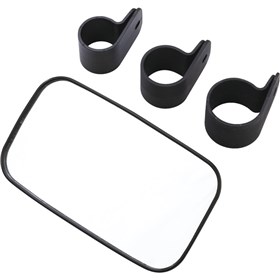 Moose Utility UTV Clamp-On Rear/Side View Mirror - Rectangle - Black
