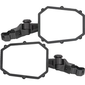 Moose Utility Elite Series UTV Clamp-On Side Mirrors - Octagon - Black - Pair
