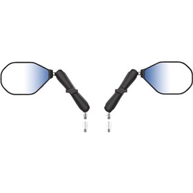 RAM Mounts Tough-Mirror Kit With M10 x 1.25 Bases/M10 x 1.5 Adapters - Long Arm - Oval - Black - Pair