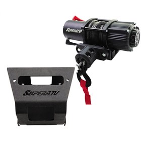 SuperATV Black Ops 2,500lb Winch With Mounting Plate