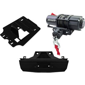 SuperATV Black Ops 3,500lb Winch With Mounting Plate And Frame Stiffener