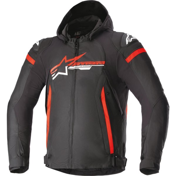 Alpinestars Zaca Waterproof Textile Motorcycle Jacket | Black/Red/White