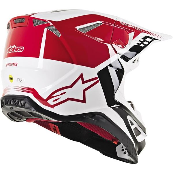 Alpinestars Supertech M8 Triple Helmet | Wht/Blk/Red | Sz S | | eBay