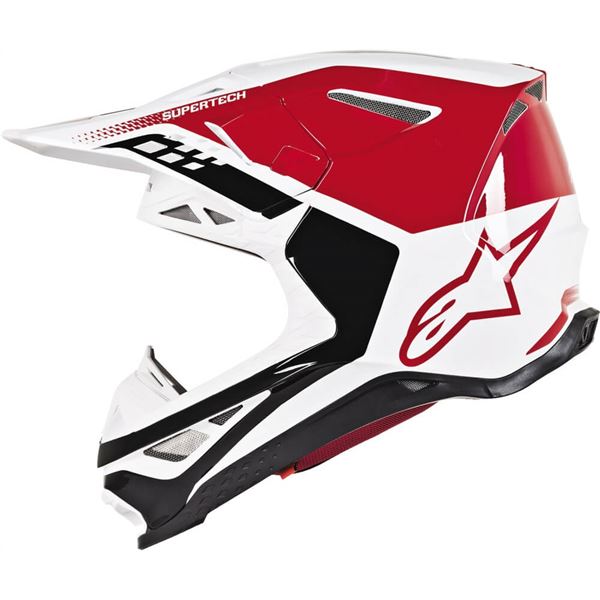 Alpinestars Supertech M8 Triple Helmet | Wht/Blk/Red | Sz S | | eBay