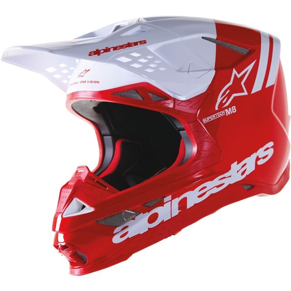 Alpinestars Supertech M8 Radium 2 Helmet | Red/White | Sz M | - Picture 5 of 5
