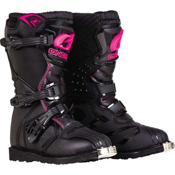 Black//Pink, Size 2 ONeal 0325-702 Girls New Logo Rider Boot