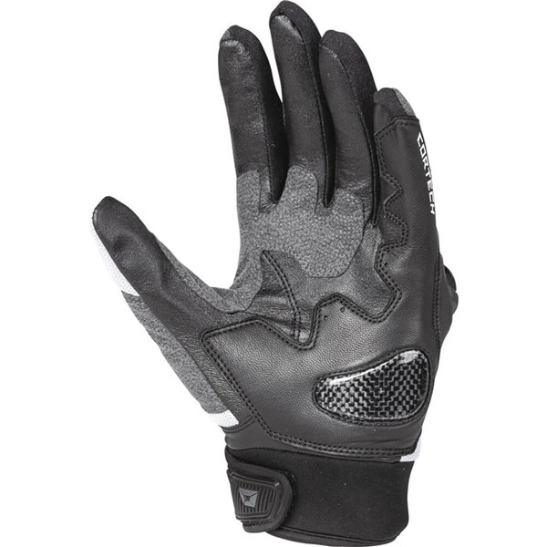 Cortech Hyper-Flo 2.0 Leather/Textile Gloves, Black/Grey/White
