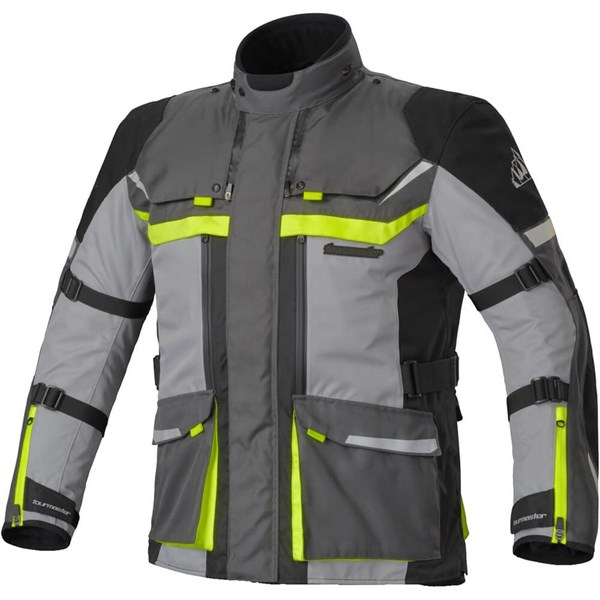 Tour Master Mariner Laminated Textile Motorcycle Jacket | Grey/Black/Flo Yellow