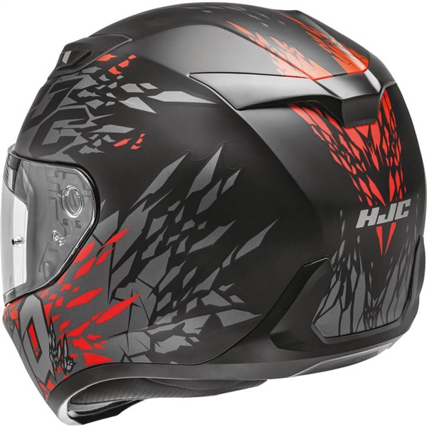 HJC i10 Pitfall Full Face Helmet, Black/Charcoal/Red - Bild 8 von 15