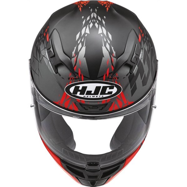 HJC i10 Pitfall Full Face Helmet, Black/Charcoal/Red - Bild 9 von 15