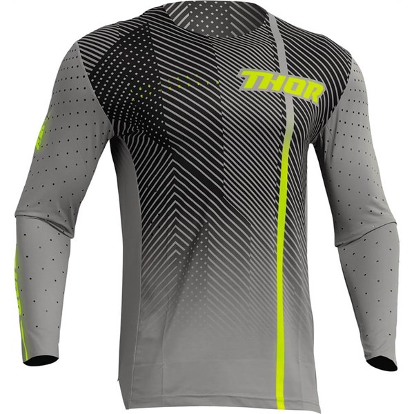 Thor Prime Tech Jersey, Grey/Black/Flo Yellow