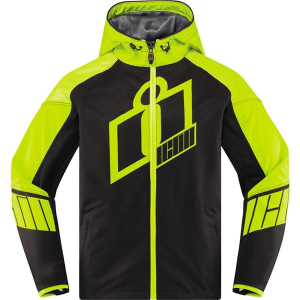 Icon Merc Crusader Hi-Viz Textile Jacket | ChapMoto.com