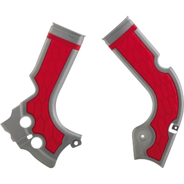 Acerbis - 2374241418 - X-Grip Frame Guard, Silver/Red | eBay