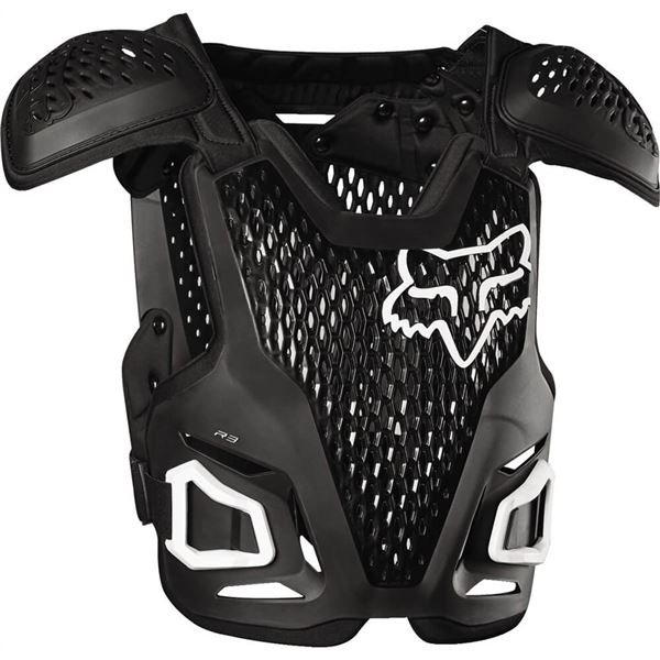Fox Racing R3 Roost Deflector, Black/White