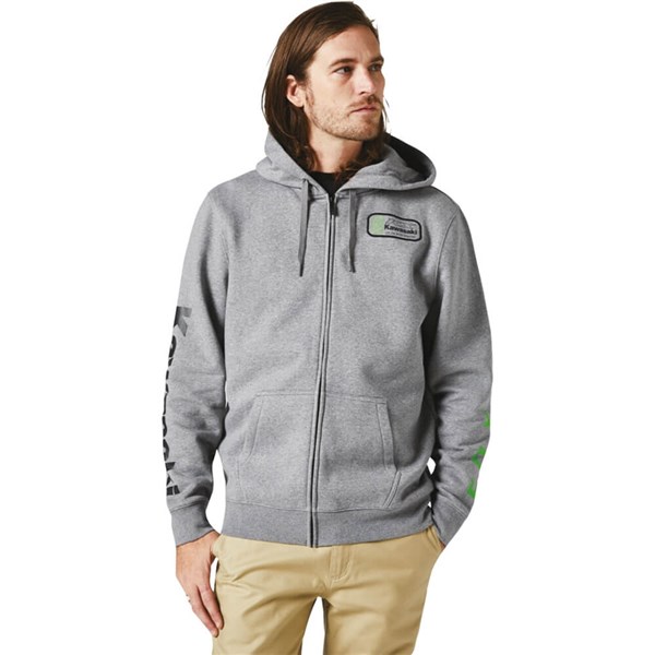 フォックスページ！ Sz M Grey Fox Racing Kawasaki Zip Hoody | eBay