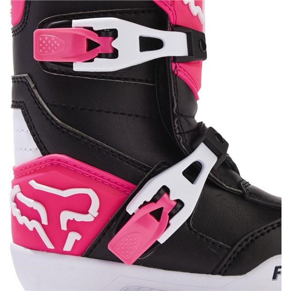 Fox Racing Comp Pee Wee Boots, Black/Pink/White | eBay