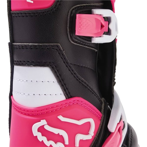 Fox Racing Comp Pee Wee Boots, Black/Pink/White | eBay