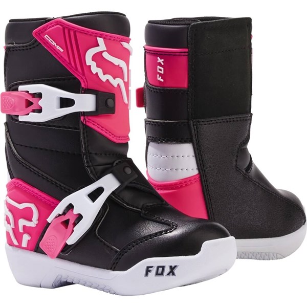 Fox Racing Comp Pee Wee Boots, Black/Pink/White | eBay
