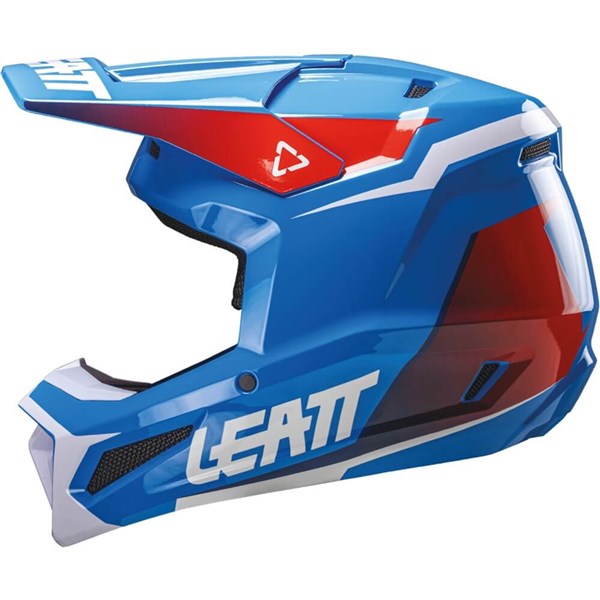 Leatt Moto 2.5 Helmet, Blue/Red/White - Picture 7 of 11