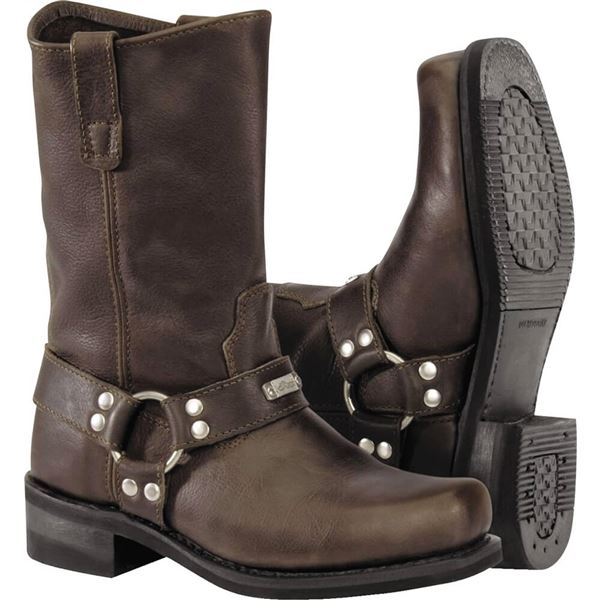square toe harness boots