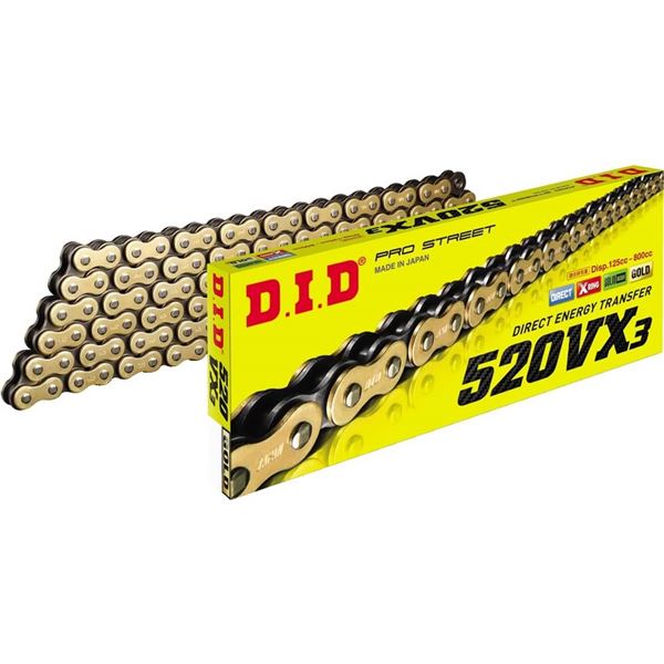 D.I.D 520VX3 Series Pro-Street X-Ring Chain | ChapMoto.com