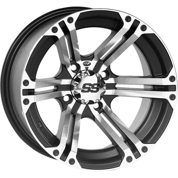 1428376404B 4//156 5+3 ITP SS212 Alloy Aluminum Wheel Machined w//Black 14x8