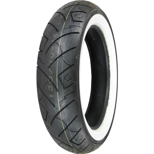 Shinko 777 White Wall Tire Set – Front 130/80B17 73H & Rear 180/65B16 81H – Heavy Duty