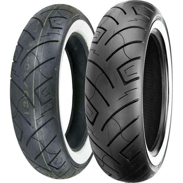 ［前後セット］SHINKO タイヤ19inch・16inch 150/80 16, 150/90 15 Shinko 777 White Wall Front & Rear Tire Kit