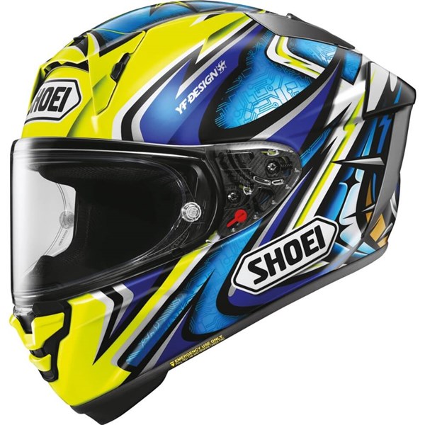 SHOEI x-fifteen フルフェイス Shoei X-Fifteen Daijiro FullFace Helmet | Blue/Flo Ylw/Wht | Snell